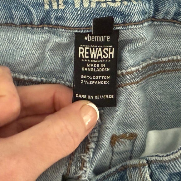 Rewash Light Blue Straight Leg Jeans - Picture 7 of 7